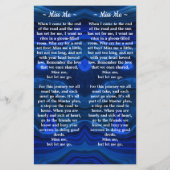 メモリアル3写真葬式祈りの言葉しおり青 (裏面)