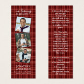 メモリアル3写真葬式祈りの言葉しおり (正面&裏面)