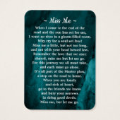 メモリアル3写真葬式祈りの言葉カードグリーンマーブル (裏面)