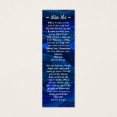 メモリアル3写真詩葬儀祈りの言葉しおり青 (裏面)