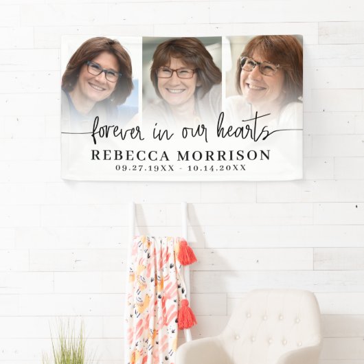 メモリアル3枚の写真が永遠に我々のハートに 横断幕 (インサイチュ)