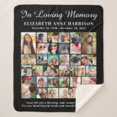 メモリアル30フォトコラージュ シェルパブランケット (正面)