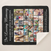 メモリアル30フォトコラージュ シェルパブランケット (正面(横))