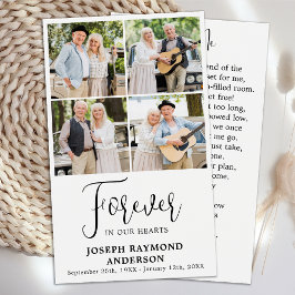 メモリアル4フォトコラージュ葬儀祈りの言葉カード