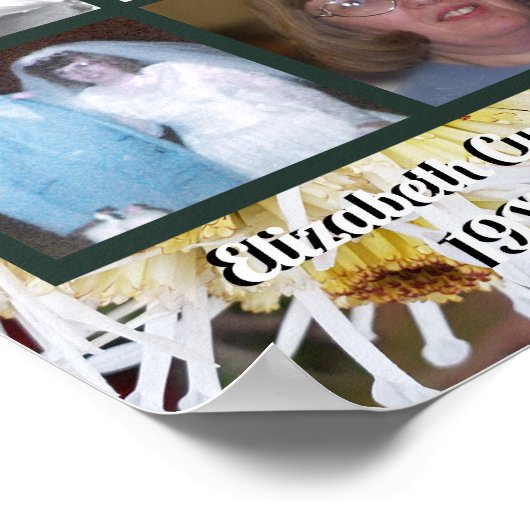 メモリアル4枚の写真白スパイダーママの写真 ポスター (角)