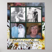 メモリアル4枚の写真白スパイダーママの写真 ポスター (正面)