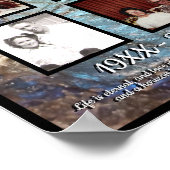 メモリアル4枚フォトブルーラブラドーライトストーン ポスター (角)