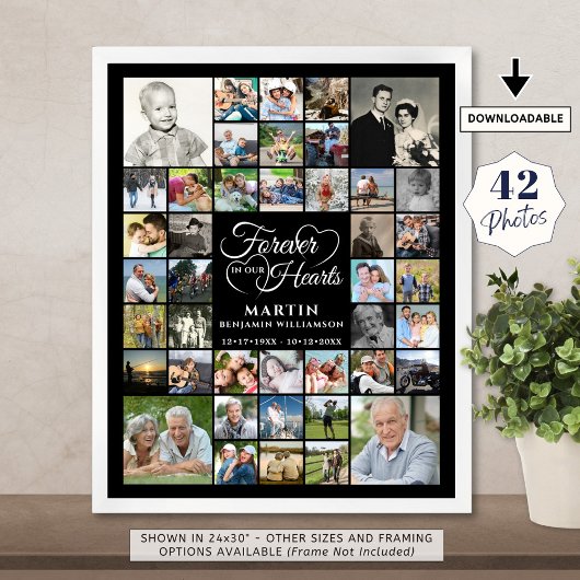 メモリアル42 フォトコラージュ 私たちの心に永遠に ポスター