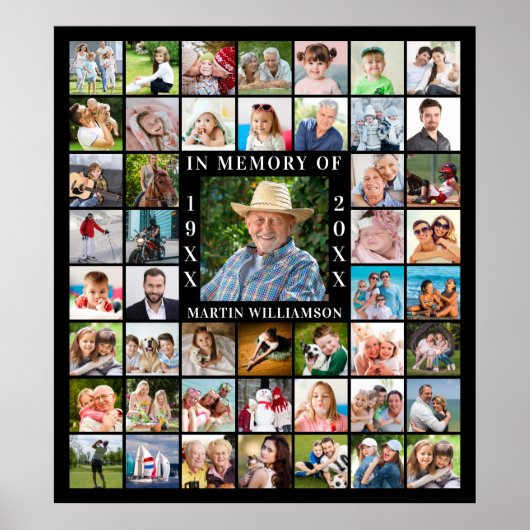 メモリアル48 写真コラージュ 黒人 の記憶を称えて ポスター (正面)