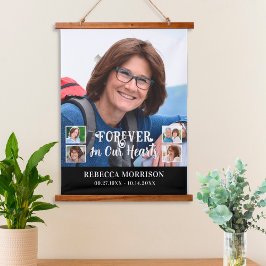 メモリアル5写真モダン書道台本ハート 吊り下げ型タペストリー