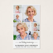 メモリアル6フォトコラージュ葬儀祈りの言葉カード (正面)