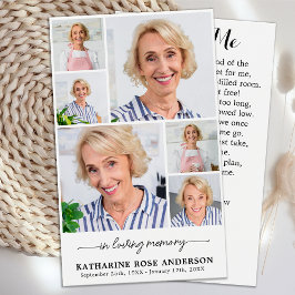 メモリアル6フォトコラージュ葬儀祈りの言葉カード