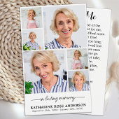 メモリアル6フォトコラージュ葬儀祈りの言葉カード