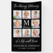 メモリアル8フォトコラージュパーソナライズされた葬儀 横断幕 (縦)