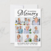 メモリアル9フォトコラージュ葬儀祈りの言葉カード (正面)