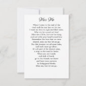 メモリアル9フォトコラージュ葬儀祈りの言葉カード (裏面)