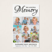 メモリアル9フォトコラージュ葬儀祈りの言葉カード (正面)