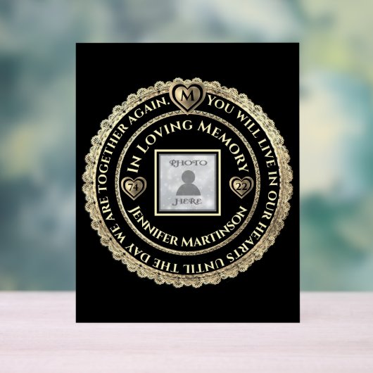 メモリアル アクリルサイン (ニュートラル)