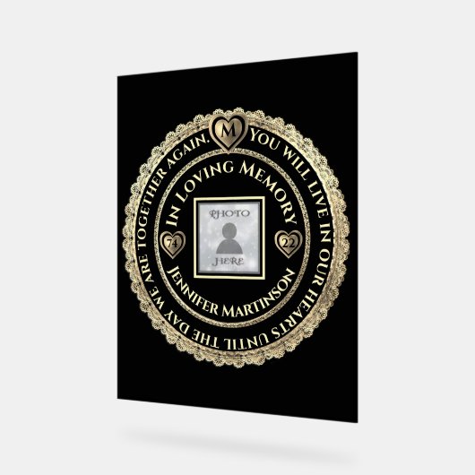 メモリアル アクリルサイン (傾斜)