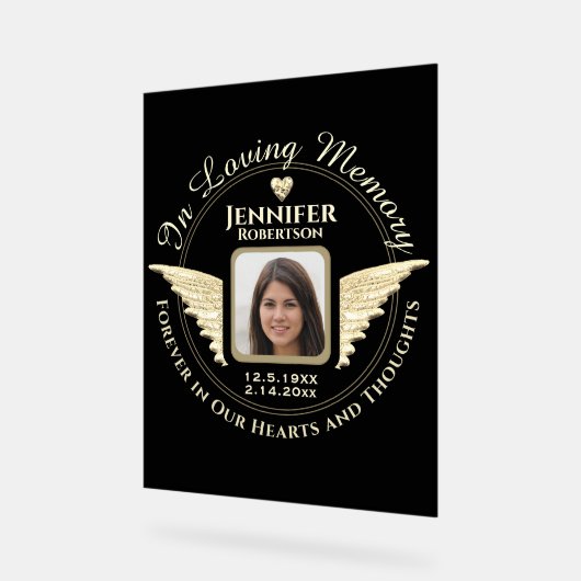 メモリアル アクリルサイン (傾斜)