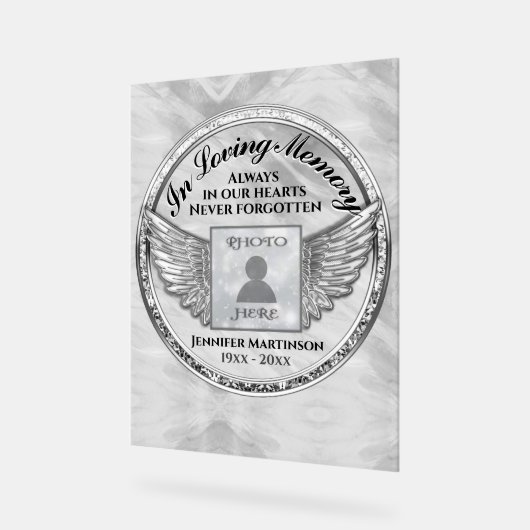 メモリアル アクリルサイン (傾斜)