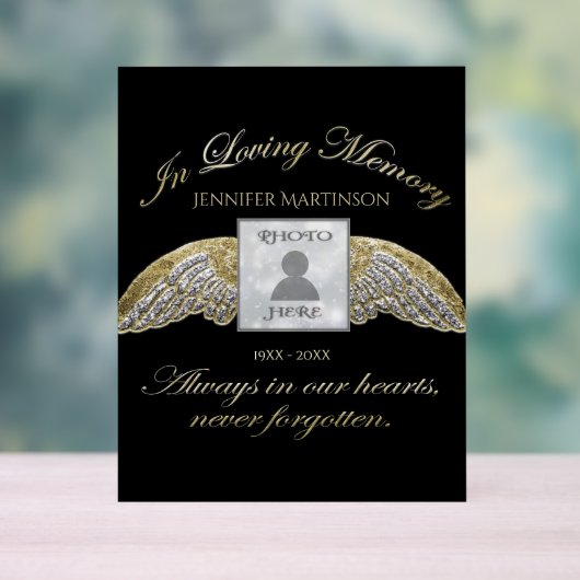 メモリアル アクリルサイン (ニュートラル)