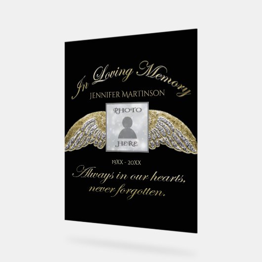 メモリアル アクリルサイン (傾斜)