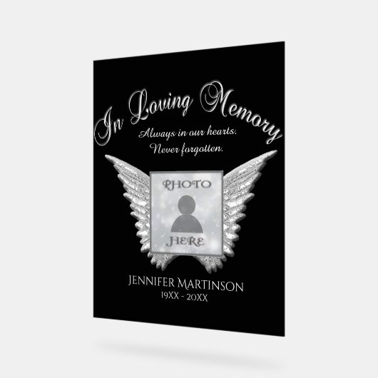 メモリアル アクリルサイン (傾斜)