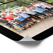 メモリアル イン ラビング メモリー 66 フォト コラージュ ブラック ポスター (角)