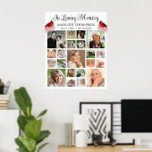 メモリアル カーディナル フローラル 21 フォト コラージュ ポスター (ホームオフィス)