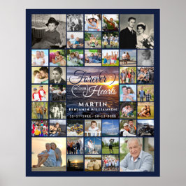 メモリアル・サンセット 42 フォト 永遠に私たちの心の中に ポスター