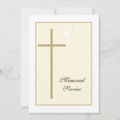 メモリアル・サービスのキリスト教招待状発表 招待状 (正面)