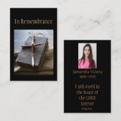 メモリアル・サービス招待状バイブル・クリスチャン 名刺 (正面/裏面)