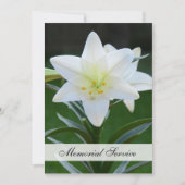 メモリアル・サービス招待状- – リリー 招待状 (正面)