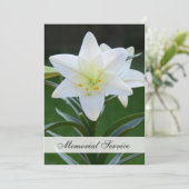 メモリアル・サービス招待状- – リリー 招待状 (スタンド正面)