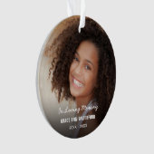 メモリアル シンパシー フォト 記念品 オーナメント (正面)