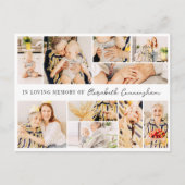 メモリアル シンプル ミニマル モダン 10枚の写真コラージュ ポストカード (正面)