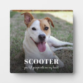 メモリアル ドッグ フォト 爪跡 私の心にプレート フォトプラーク (正面)