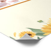 メモリアル フォト コラージュ ひまわり ポスター (角)