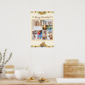 メモリアル フォト コラージュ ひまわり ポスター (キッチン)