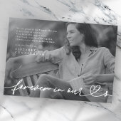 メモリアル・フォーエバーシンプルハートモダン写真 サンキューカード