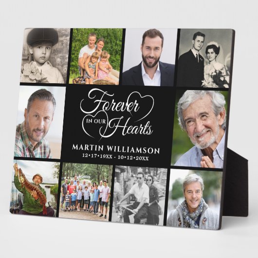 メモリアル フォーエバー イン アワーズ ハーツ 10 フォト キープセーク フォトプラーク (側面)