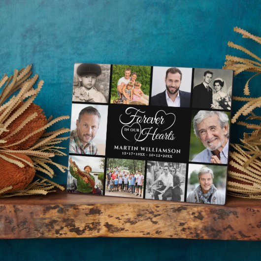 メモリアル フォーエバー イン アワーズ ハーツ 10 フォト キープセーク フォトプラーク (側面)