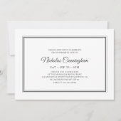 メモリアル・フューネラル・クラシック・シンプル・エレガント 招待状 (正面)
