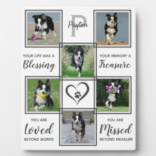 メモリアル - ペットの死 - 犬の写真記念品 フォトプラーク