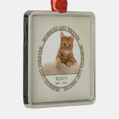 メモリアル-ペットの紛失-カスタム写真/名前 メタルオーナメント (右)
