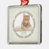 メモリアル-ペットの紛失-カスタム写真/名前 メタルオーナメント (左)