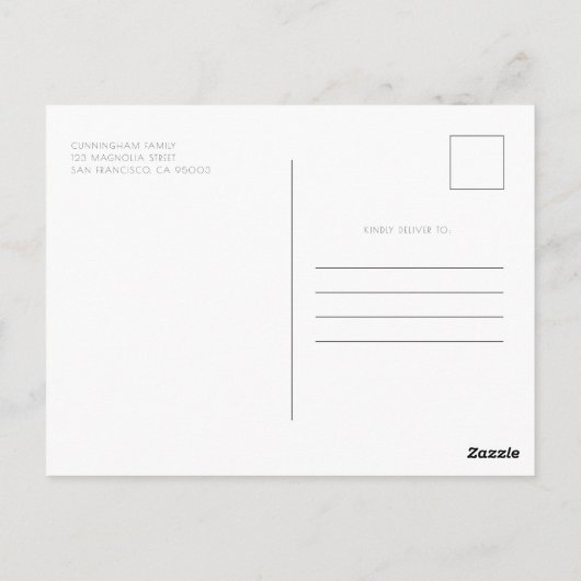 メモリアル モダン シンプル おしゃれ 9 枚の写真 コラージュ ポストカード (裏面)