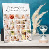 メモリアル モダン シンプル ミニマル 25枚の写真コラージュ フォトプラーク (側面)