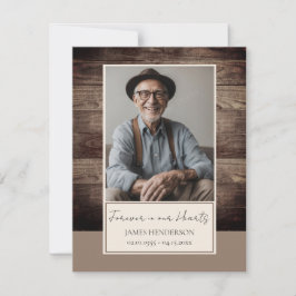 メモリアル ラスティック ウッド フォト 棺 記念品 招待状